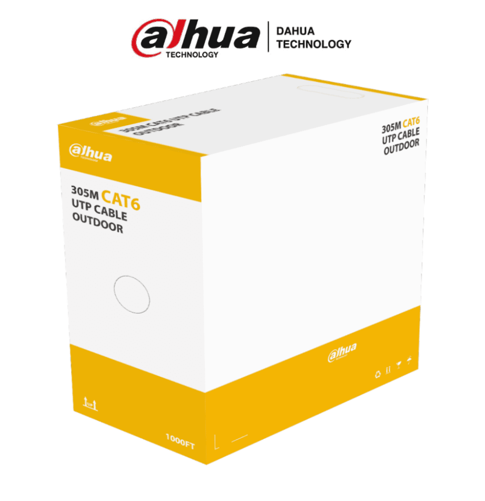 DAHUA PFM920-6U - Bobina de cable UTP Cat6 para exterior Dahua PFM920-6U. Con 305 met