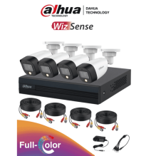 DAHUA FULLCOLORKIT- Kit de 4 canales Full Color de 2 MP. Incluye 4 cámaras HFW1209CN-