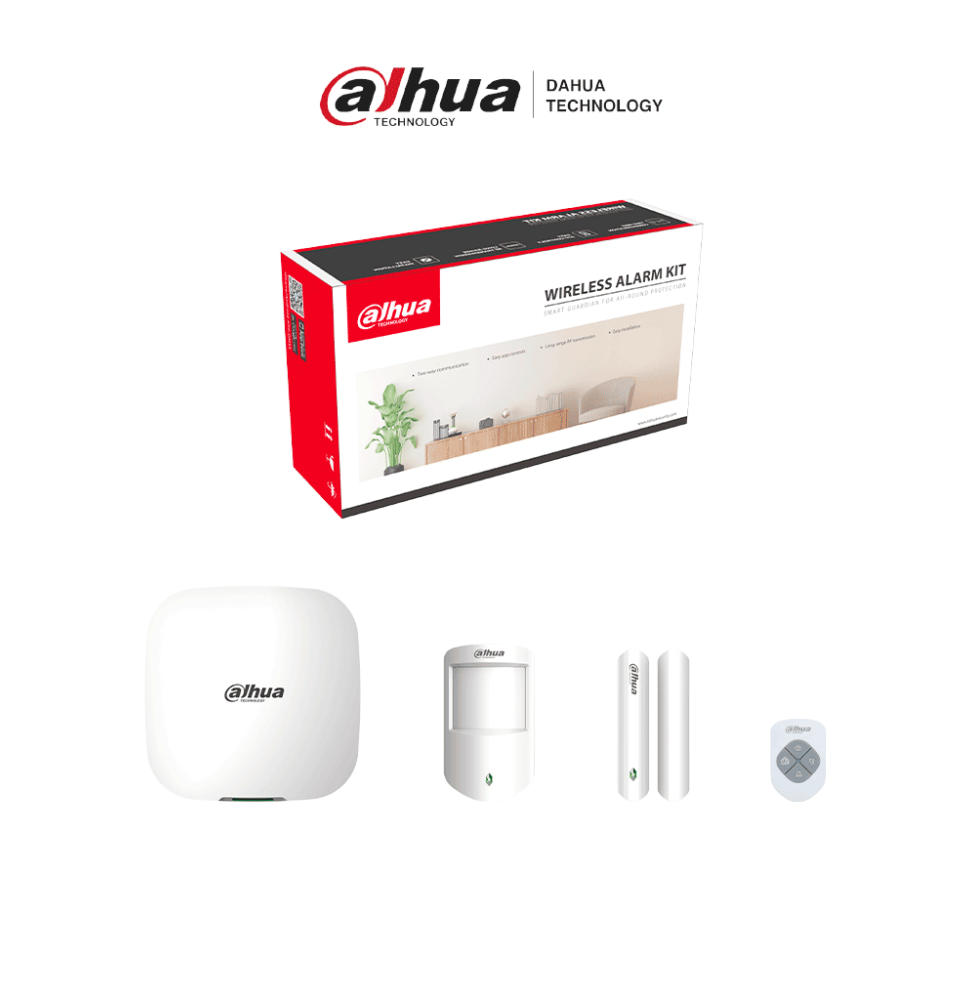 DAHUA DHI-ART-ARC3000H-03-W2 - Kit de Alarma Inalámbrico con Conexión Wifi y Ethernet