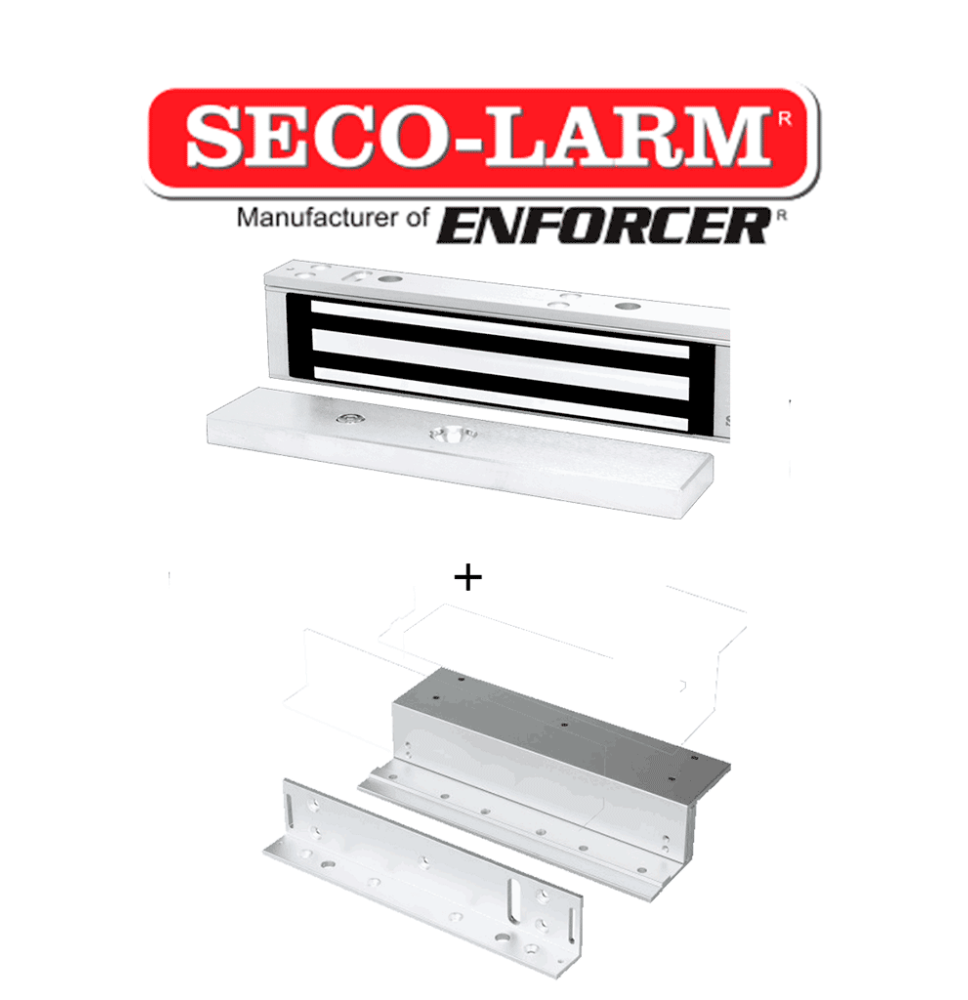 Seco-Larm E941SA600 - Electroiman de 600Lb  + Soporte en Z y en L  SEC0850012 E941SA6