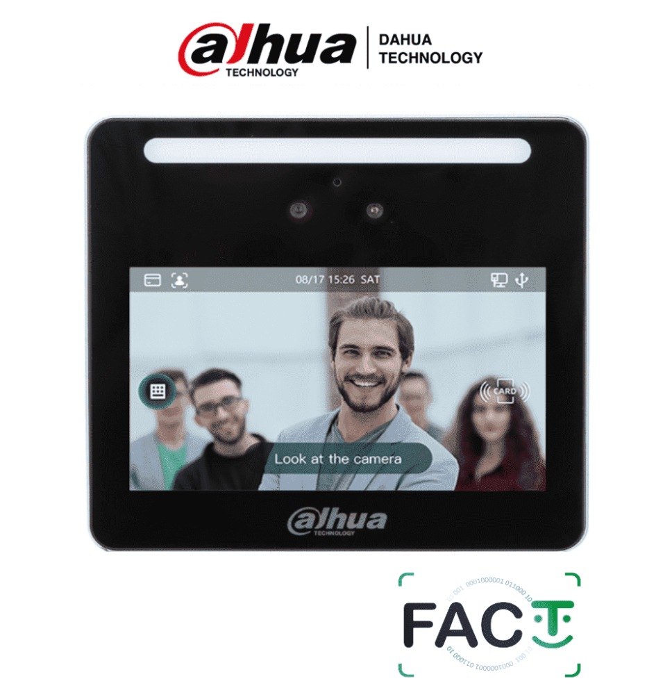 DAHUA ASI3213G-MW - Control de Acceso con Reconocimiento Facial/ Pantalla Tactil de 4