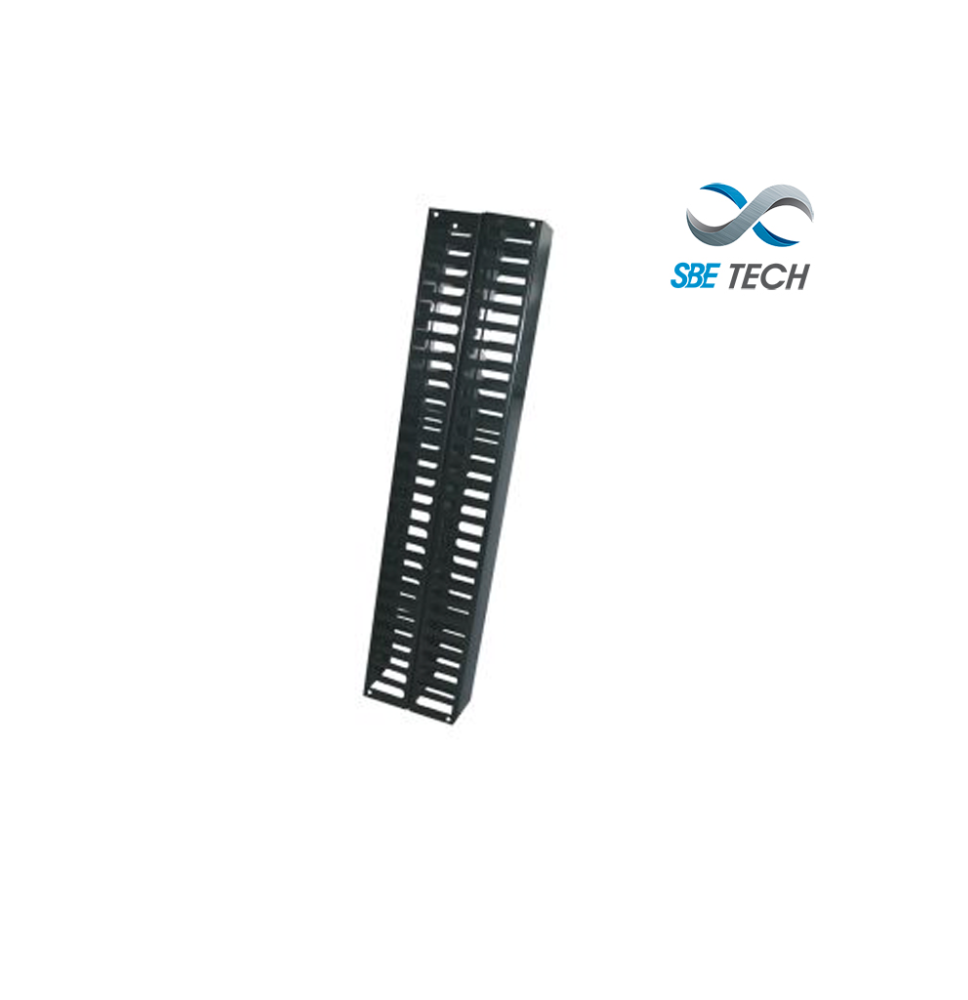 SBE TECH SBE-OV40UR - Organizador de cable vertical frontal y posterior de 40 UR para