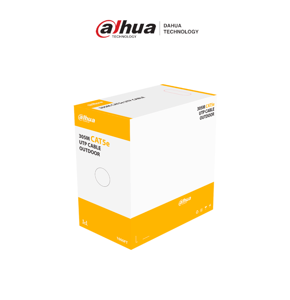 DAHUA PFM920-5EU - Bobina de Cable UTP para Exterior Cat 5e/ 100% Cobre/ 305 Metros/