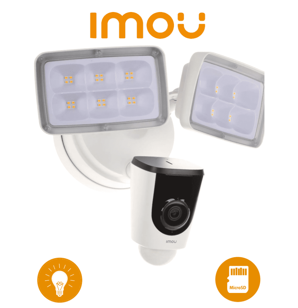 IMOU Floodlight- Camara IP WiFi de 2 Megapixeles con Reflectores Incorporados/ Lente