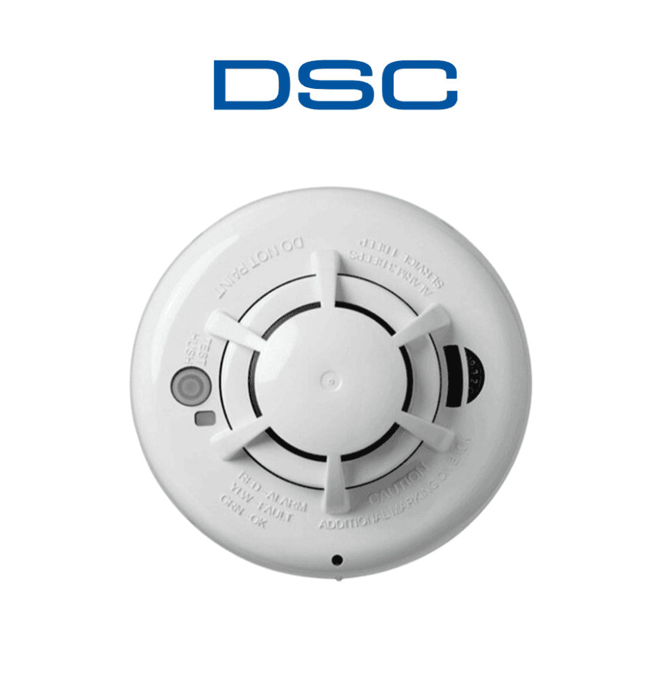 DSC PG9936 - Detector de humo y calor inalámbrico con tecnología Power G compatible c