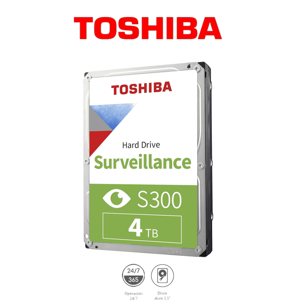 TOSHIBA HDWT840UZSVA - Disco Duro de 4 TB  Serie S300 especial para videovigilancia