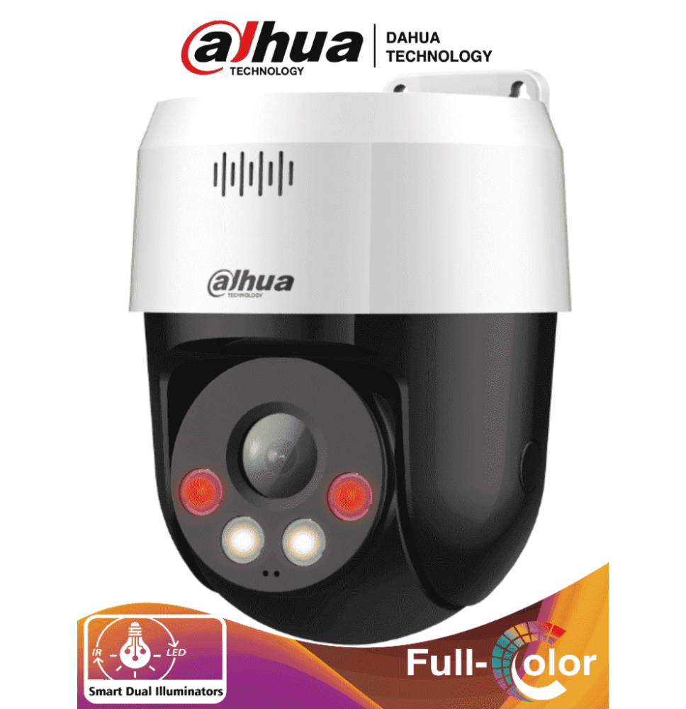 DAHUA SD2A500HB-GN-A-PV-S2 - Cámara IP PT de 5 Megapixeles/ Full Color+ Disuasión Act