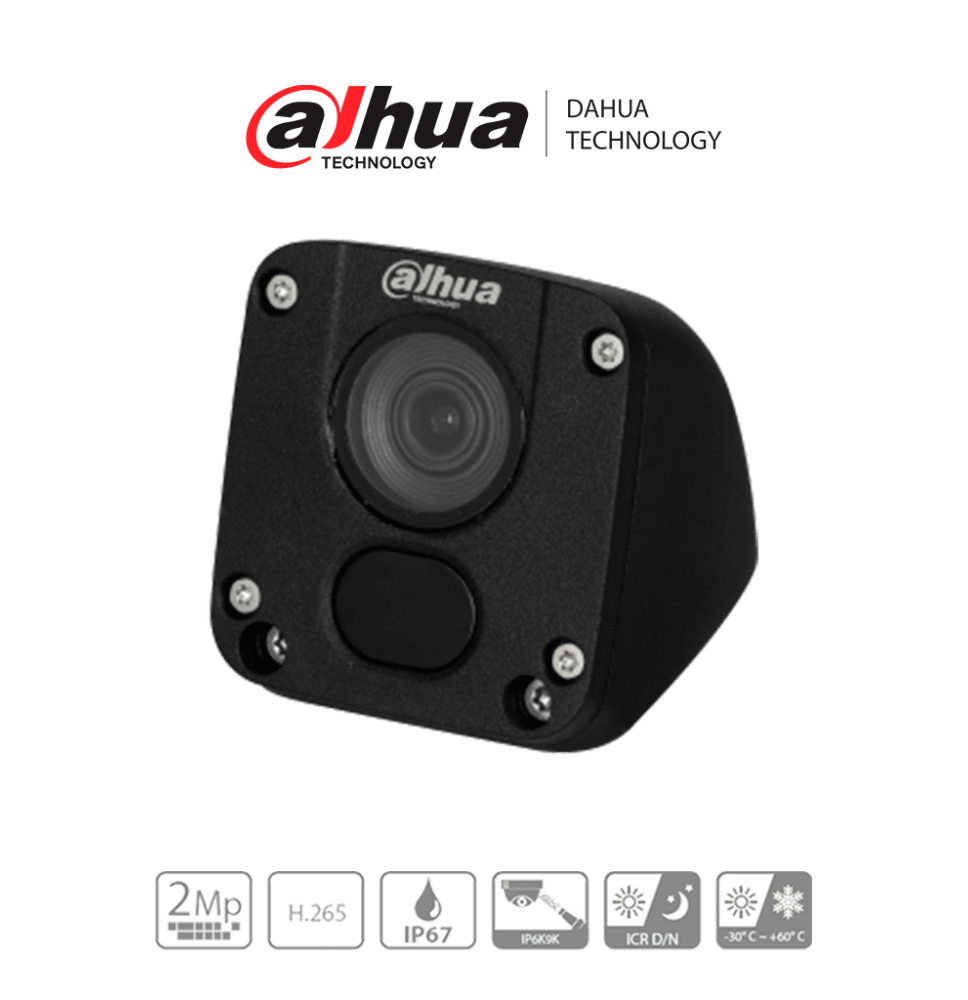 DAHUA IPC-MW1230DN-HM12 - Camara IP para Vehiculos de 2 Megapixeles/ Lente de 2.8mm/