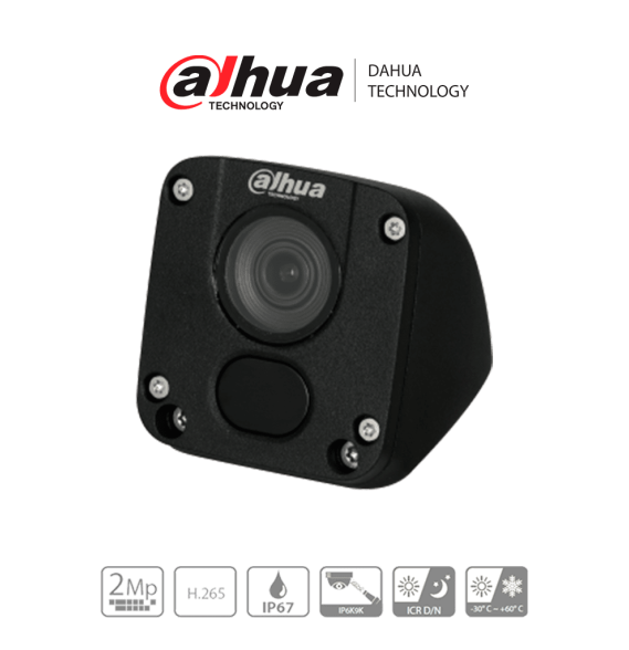 DAHUA IPC-MW1230DN-HM12 - Camara IP para Vehiculos de 2 Megapixeles/ Lente de 2.8mm/