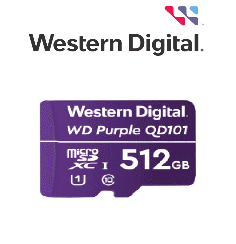 WESTERN DIGITAL WDD512G1P0C - Micro SD 512 GB / Purple SCQD101 / Para videovigilancia