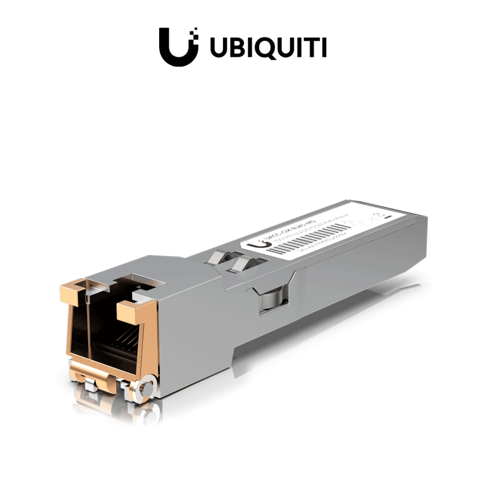 UBIQUITI UACC-CM-RJ45-MG - Modulo de Fibra UFiber/ Convertidor de SFP a RJ45/ Tasas d