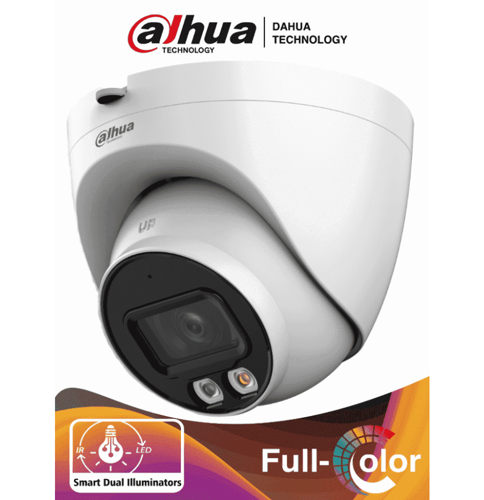 DAHUA IPC-HDW2449T-S-IL - Camara Domo IP de 4 Megapixeles/ Con Iluminador Dual Inteli