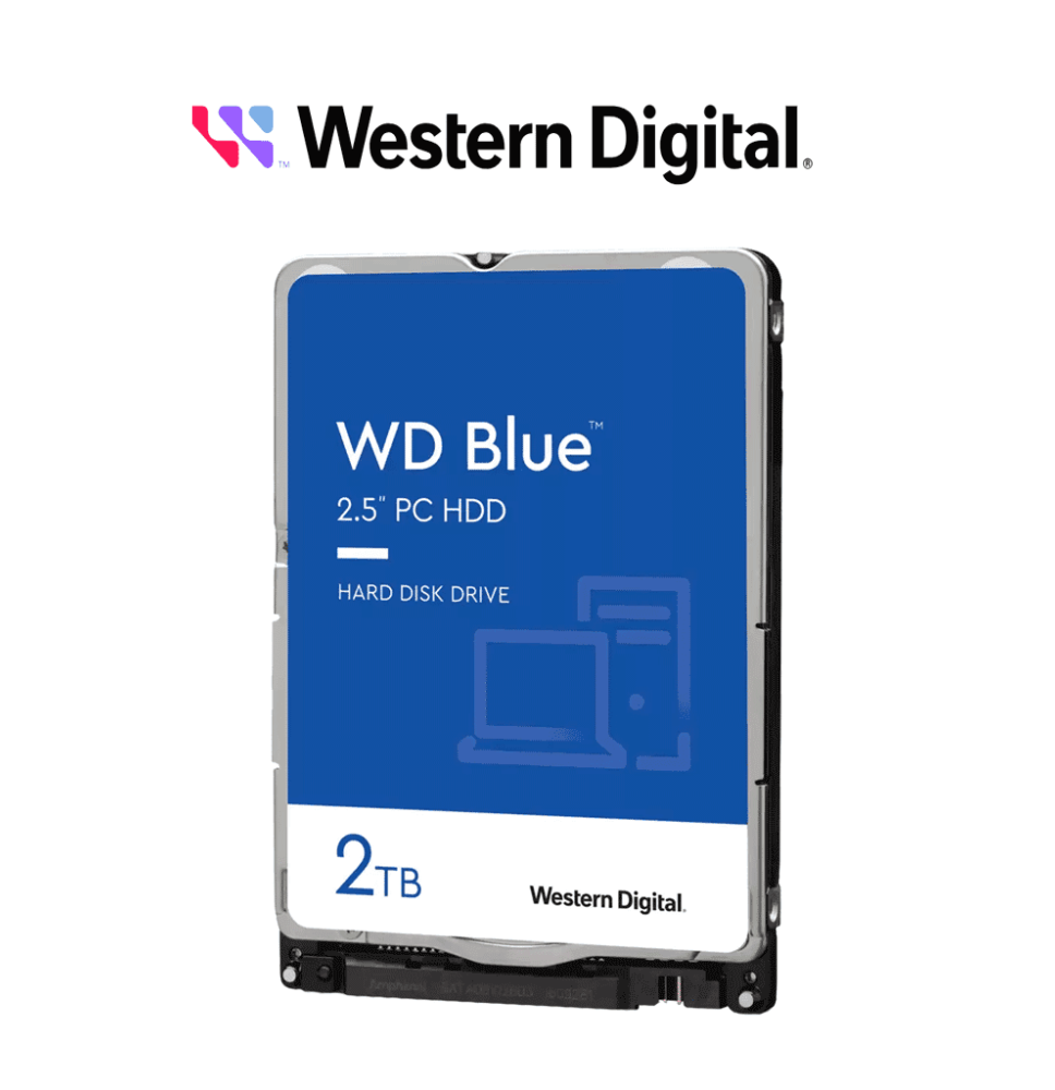 WESTERN DIGITAL WD20SPZX - Disco duro interno de 2 TB  Serie Blue  formato 2.5  SATA