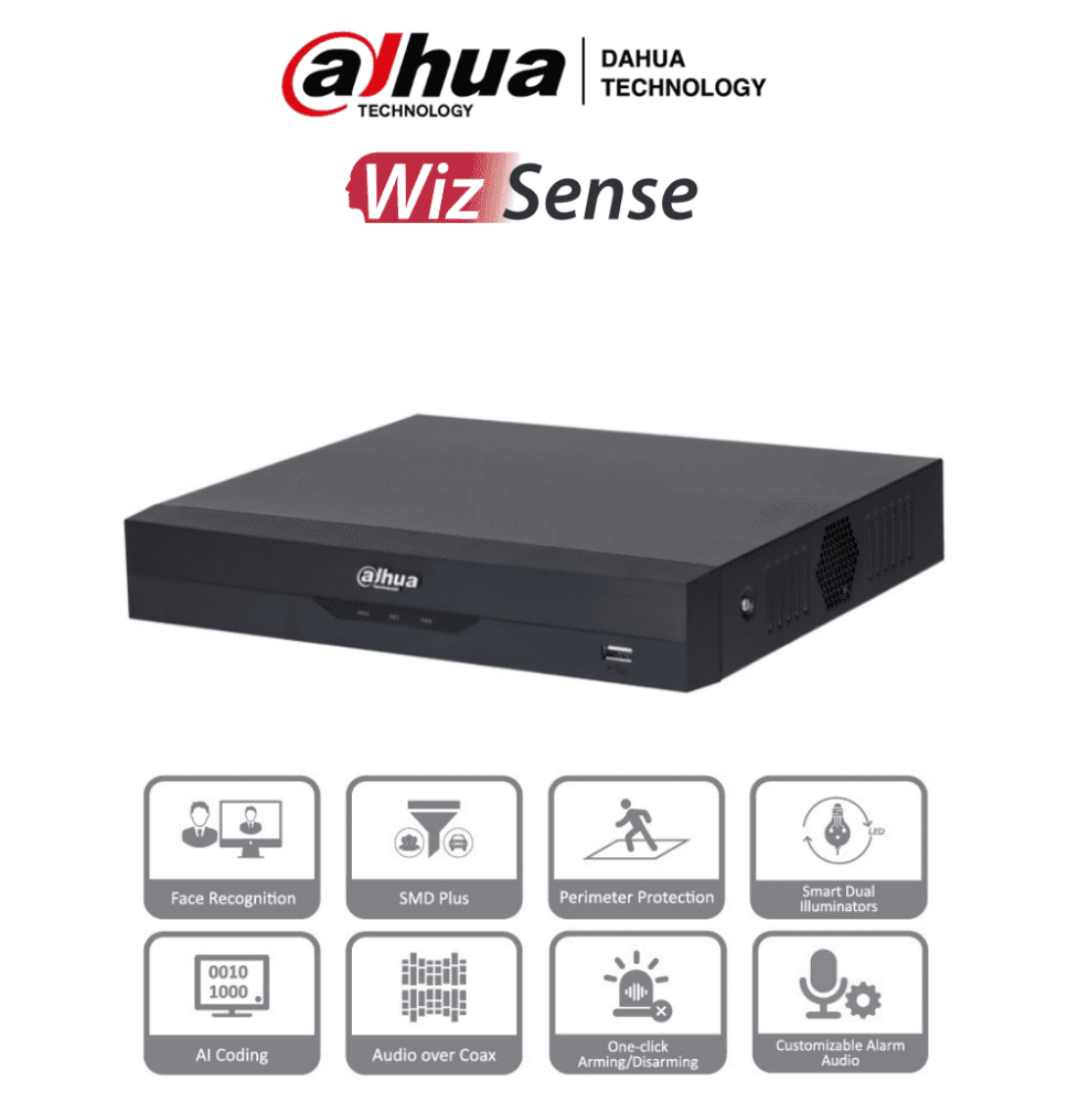 DAHUA XVR5108HS-I3 - DVR de 8 canales 5MP Lite WizSense con IA H.265+ 8 Canales HD DAHUA XVR5108HS-I3 - DVR de 8 canales 5MP Lite WizSense con IA H.265+ 8 Canales HD