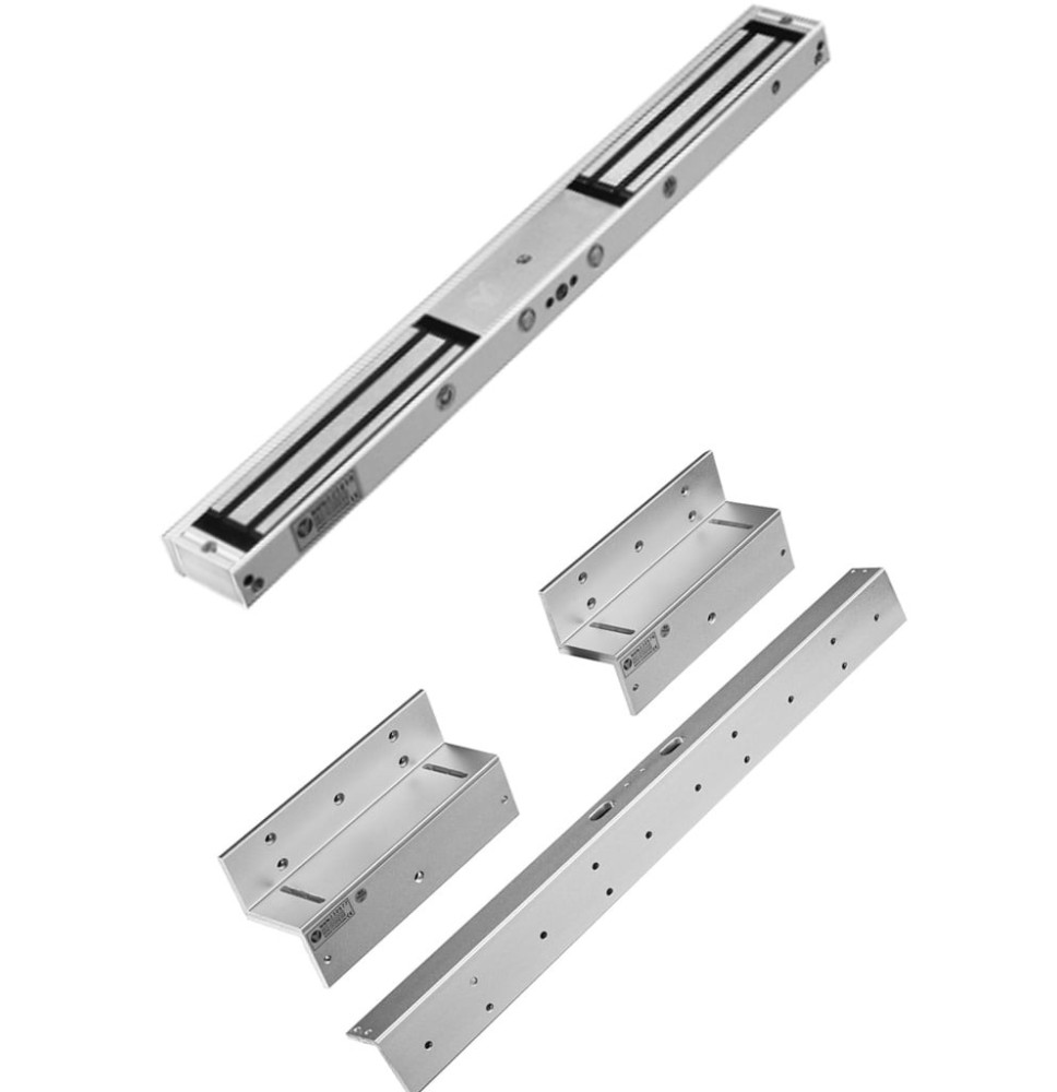 YLI YM180NDLEDPACK - Paquete de Cerradura Magnética doble con Led YM180NDLED y Soport