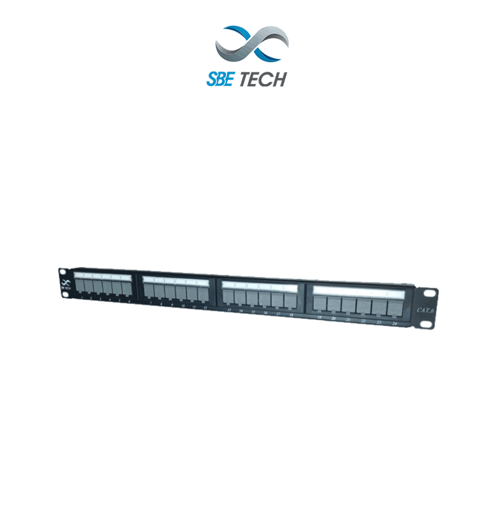 SBETECH PPC624P - Panel de parcheo categoría 6/24 puertos SBT1620002 SBEPPC624