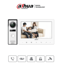 DAHUA KTA02 - Kit de Videoportero analógico con monitor táctil de 7 y frente de calle