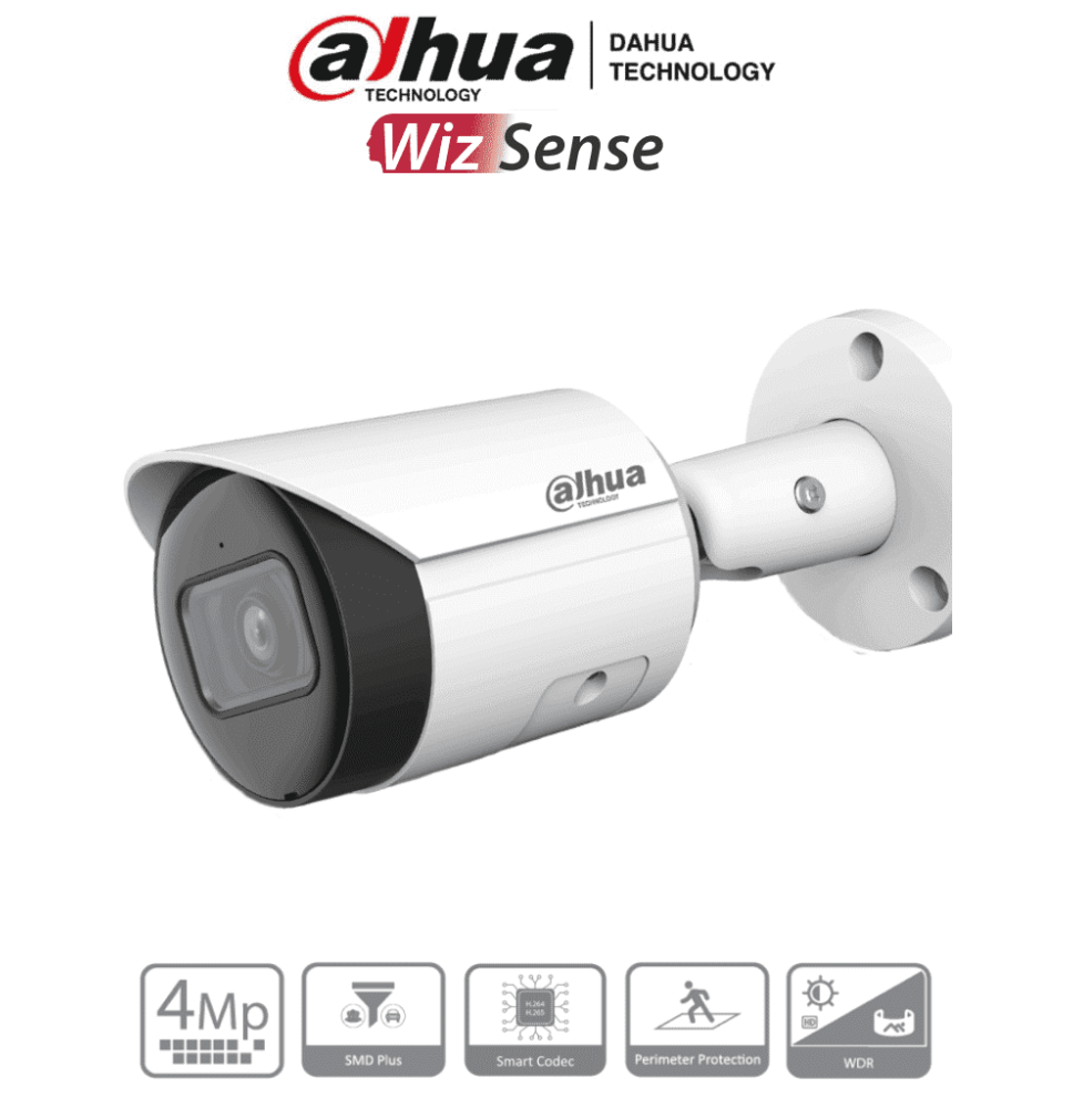 DAHUA IPC-HFW2441S-S - Camara IP Bullet de 4 Megapixeles/ WizSense/  Lente de 2.8mm/