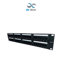 SBETECH SBE-2202-48P - Panel de parcheo categoría 5e con 48 puertos e incluye etiquet