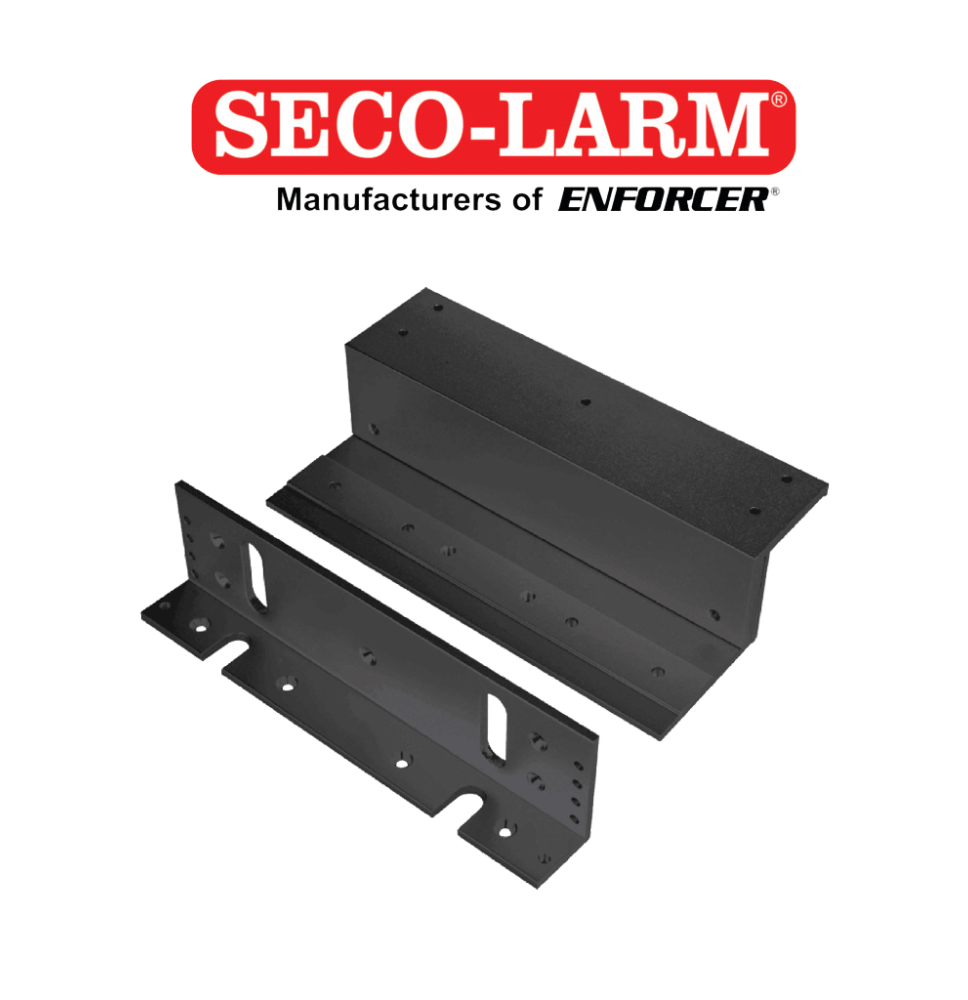 E941S1K2BZQ - Soporte En Z Negro Para Cerraduras Electromagnéticas De La Serie De 120