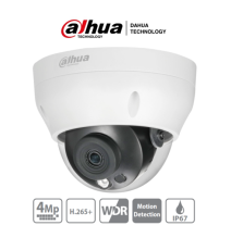 DAHUA IPC-HDPW1431R1-S4 - Camara IP Domo de 4 Megapixeles/ Lente de 2.8mm/ IR de 30 M