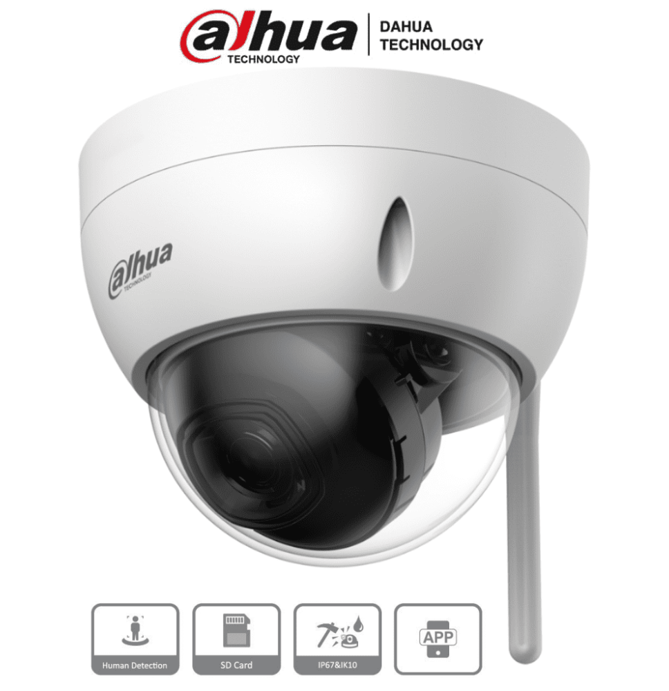 DAHUA IPC-HDBW1430DE-SW - Camara IP Domo Wifi de 4 Megapixeles/ Lente de 2.8 mm/ 90 G