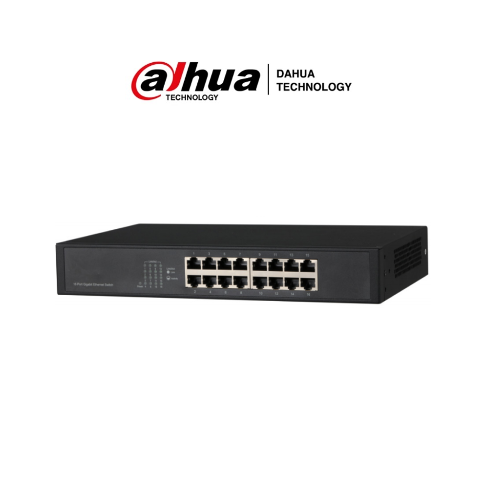 DAHUA PFS3016-16GT - Switch Gigabit de 16 Puertos No Administrable/ Capa 2/ 10/100/10