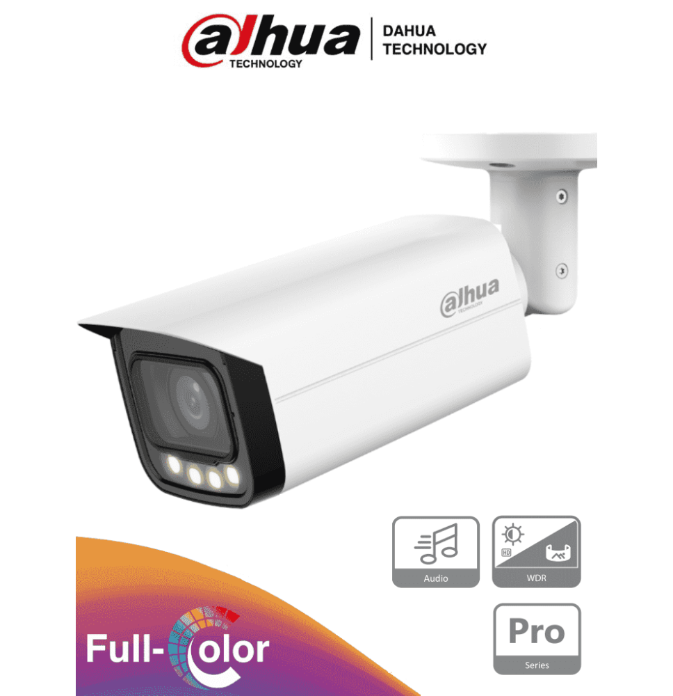 Dahua HAC-HFW2249TU-A-LED - Cámara Bullet Full Color de 2 Megapixeles/ Full Color de