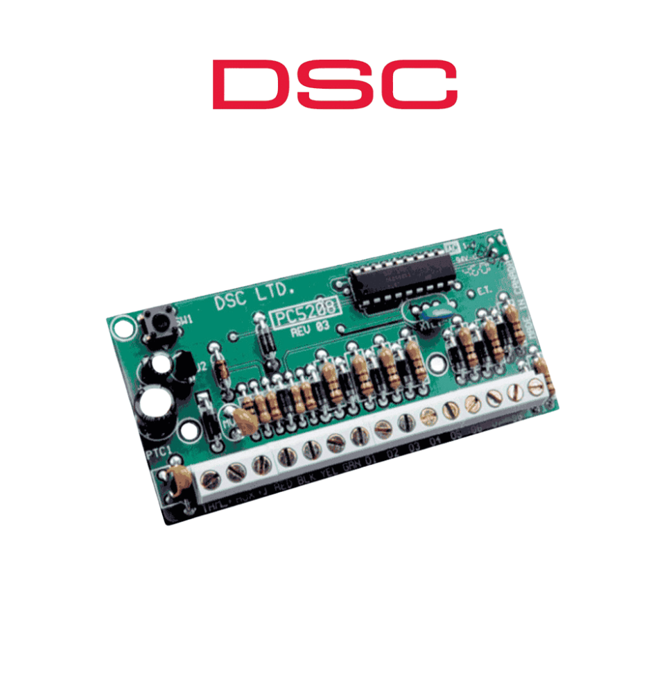 DSC PC5208 - Módulo Expansor de 8 Salidas Programables de baja corriente compatible c