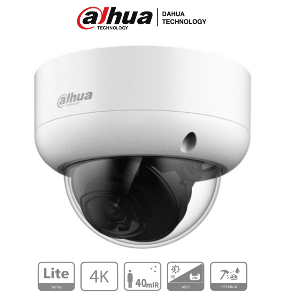 DAHUA HAC-HDBW1801EAN - Camara Domo Antivandalica 4k/ 8 Megapixeles/ Lente de 2.8mm/