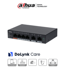 DAHUA CS4006-4GT-60 -  Switch PoE de 6 Puertos Gigabit/ 4 Puertos PoE 10/100/1000/ 2