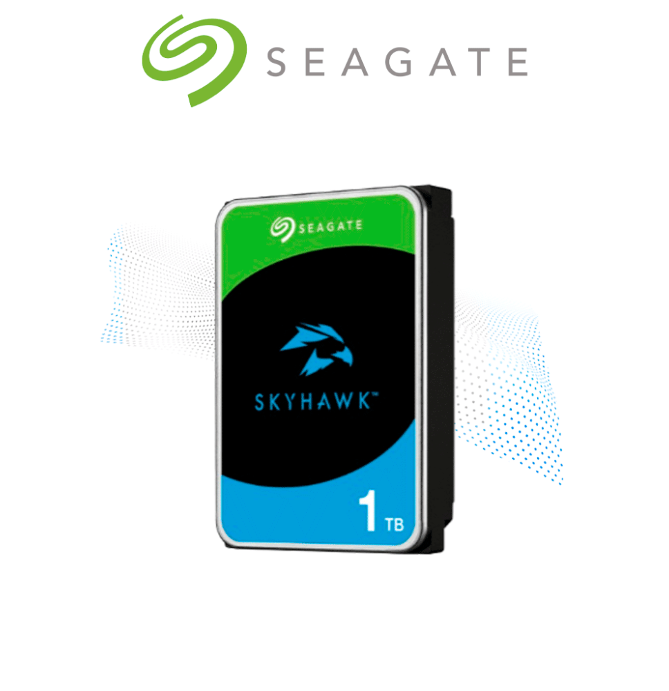 SEAGATE ST1000VX013 - Disco Duro de 1TB serie SkyHawk 3.5 / SATA III / 6Gbit/s / 6400