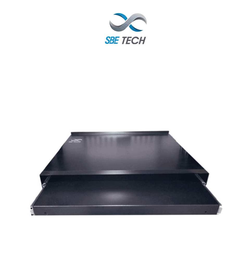 SBETECH CDES1910R - Charola deslizable para rack  19(48.26 cm) x 10(25.4 cm) para tec