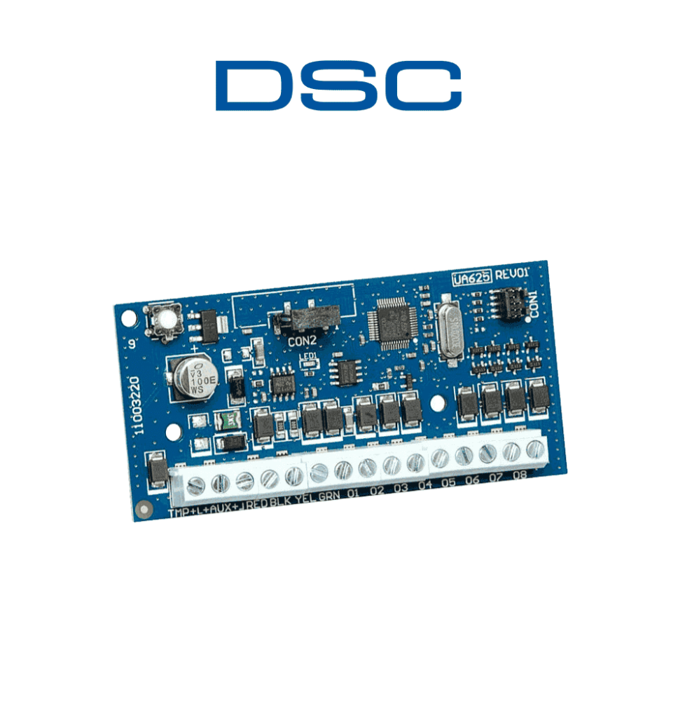 DSC HSM2208 - Módulo Expansor de 8 Salidas Programables de baja corriente compatible