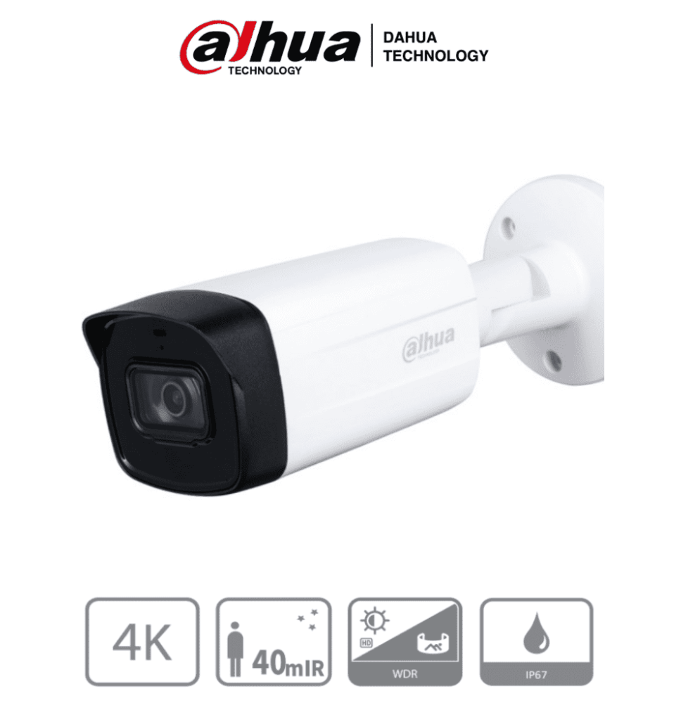 DAHUA HAC-HFW1801TH-I4 - Cámara Bullet 4k/ 8 Megapixeles/ Lente de 2.8 mm/ 106 Grados