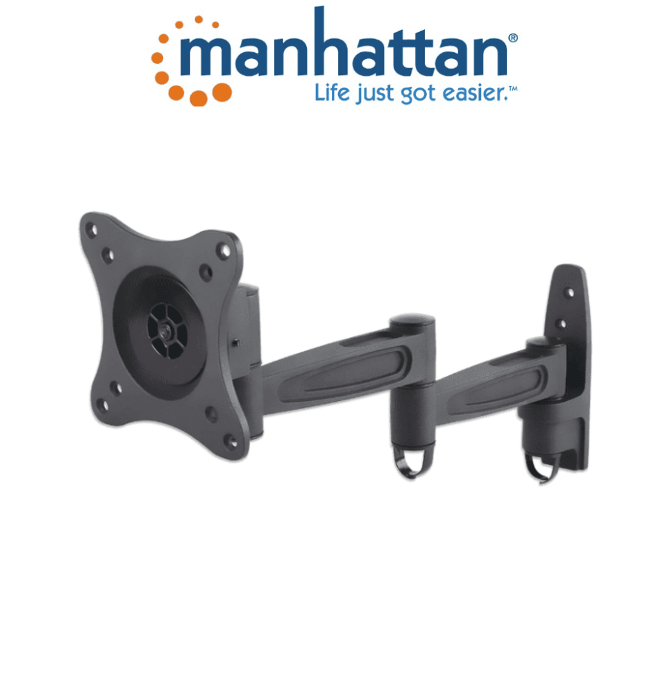 MANHATTAN 423670 - Soporte de Pared para Pantallas de 13 a 27/ 15 Kg de Carga/ Brazo