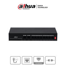 DAHUA PFS3010-8ET-65 - Switch Poe de 10 Puertos Fast Ethernet/ 8 Puertos Poe/ 2 Puert