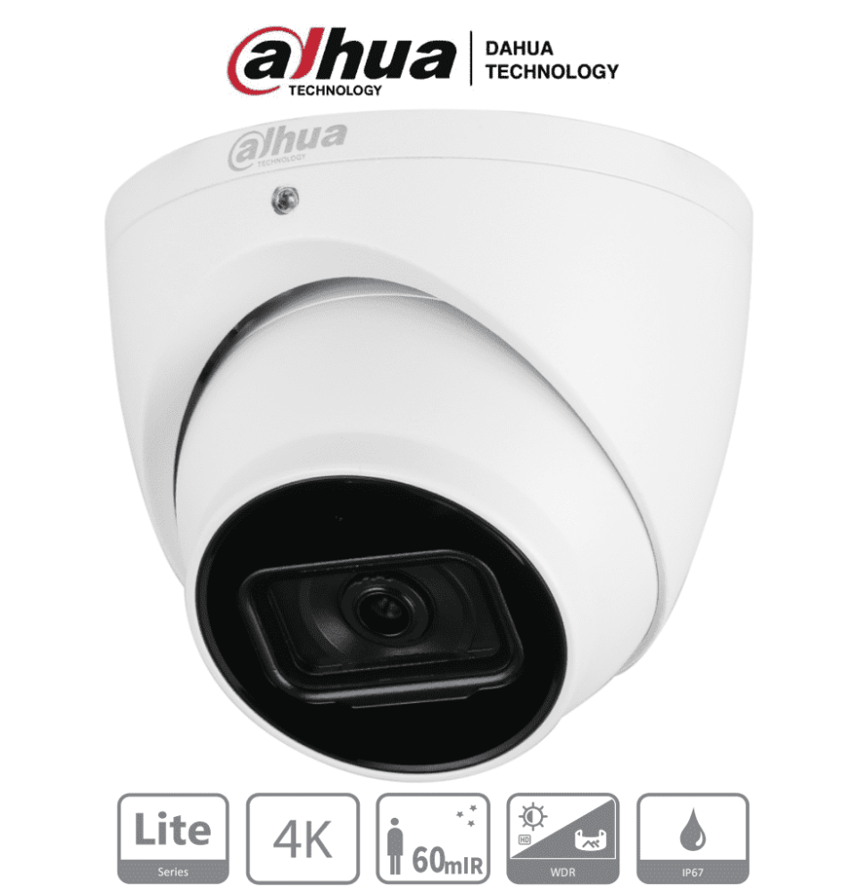 DAHUA DH-HAC-HDW1801TN - Camara Domo 4k/  8 Megapixeles/ Lente de 2.8mm/  106 Grados