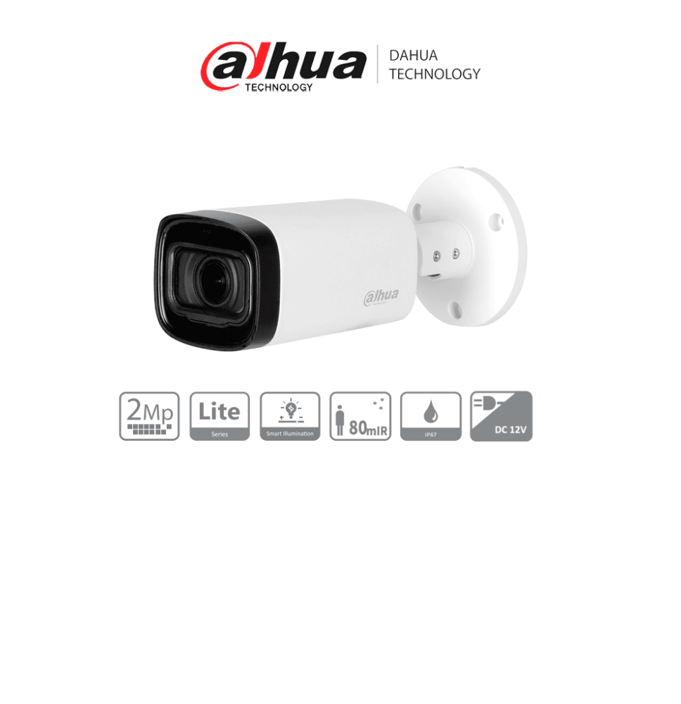 DAHUA HAC-HFW1200RN-Z-2712-S6 - Camara Bullet de 2 Megapixeles/ 1080p/ Lente Motoriza