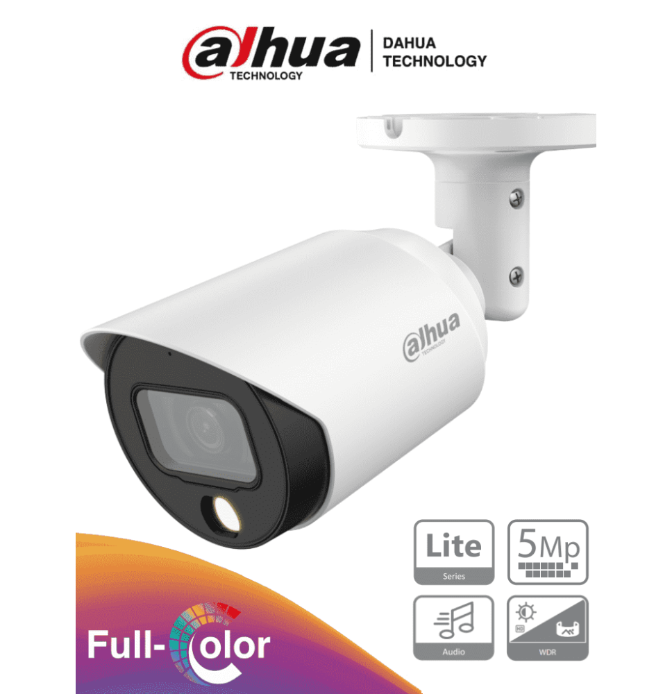 DAHUA HAC-HFW1509T-A-LED - Cámara Bullet Full Color de 5 Megapixeles/ Lente de 3.6 mm