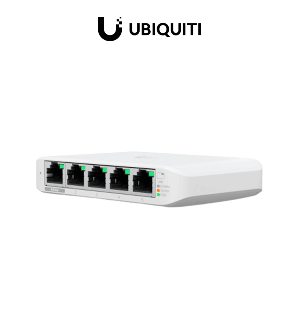 UBIQUITI USW-FLEX-MINI Switch UniFi Administrable Compacto de 5 Puertos 10/100/1000 M