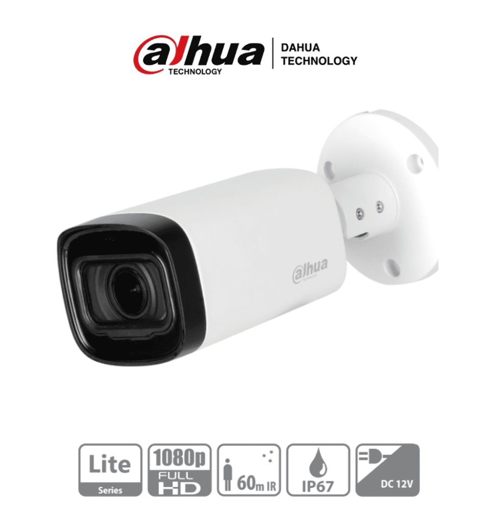 DAHUA HAC-HFW1200R-Z-IRE6 - Camara Bullet de 2 Megapixeles/ 1080p/ Lente Motorizado d