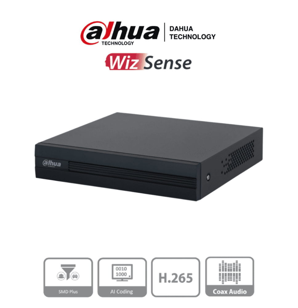 DAHUA XVR1B08-I -DVR de 8 Canales 1080p Lite WizSense y Cooper-I. Soporta H.265+  has