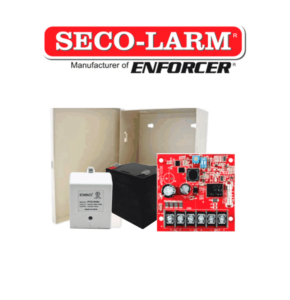 Seco-Larm Kit Fuente De Poder 1 - Kit De Poder Contiene 1 Fuente De Poder De 1.5 Amp