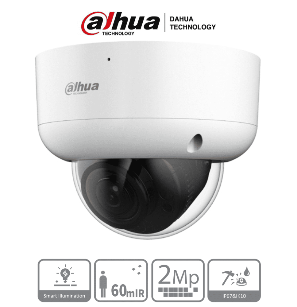 DAHUA DH-HAC-HDBW1200RAN-Z - Camara Domo Antivandalica de 2 Megapixeles/ Lente Motori