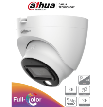 DAHUA HAC-HDW1509TLQ-A-LED - Cámara Domo Full Color de 5 MP con micrófono integrado y