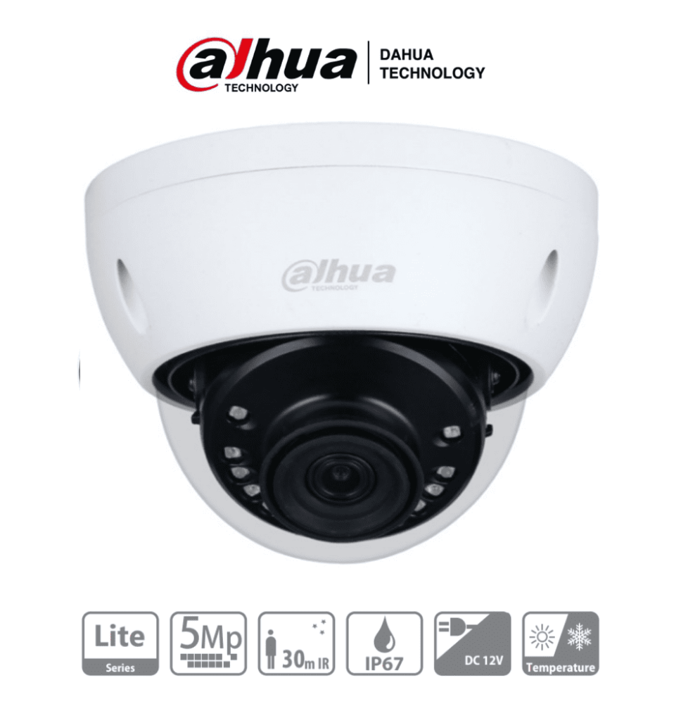 DAHUA HAC-HDBW1500E-28 - Cámara Domo de 5 Megapixeles Antivandalica/ Lente de 2.8mm/