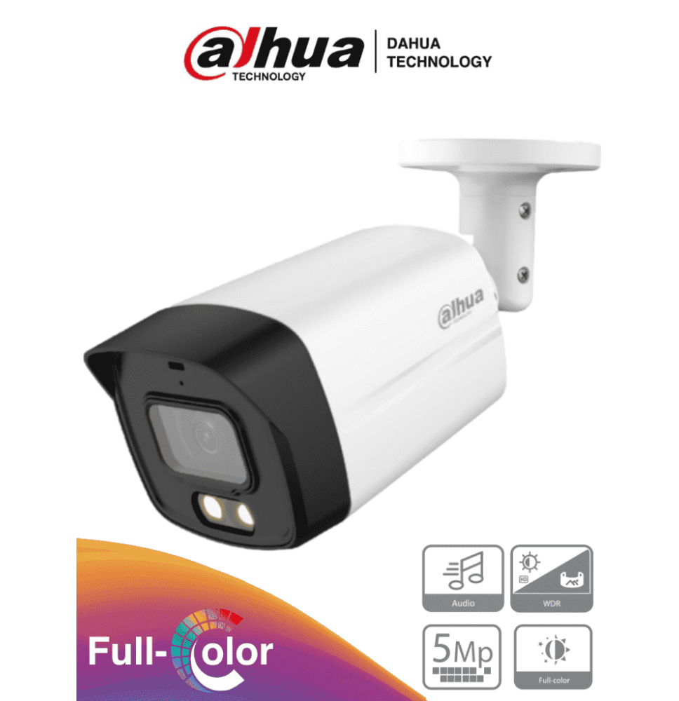 DAHUA HFW1509TLM-A-LED - Camara Bullet Full Color de 5 Megapixeles/ Lente de 3.6mm/ M