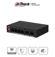 DAHUA PFS3006-4ET-60 - Switch PoE de 6 Puertos Fast Ethernet/ 4 Puertos PoE/ 2 Puerto