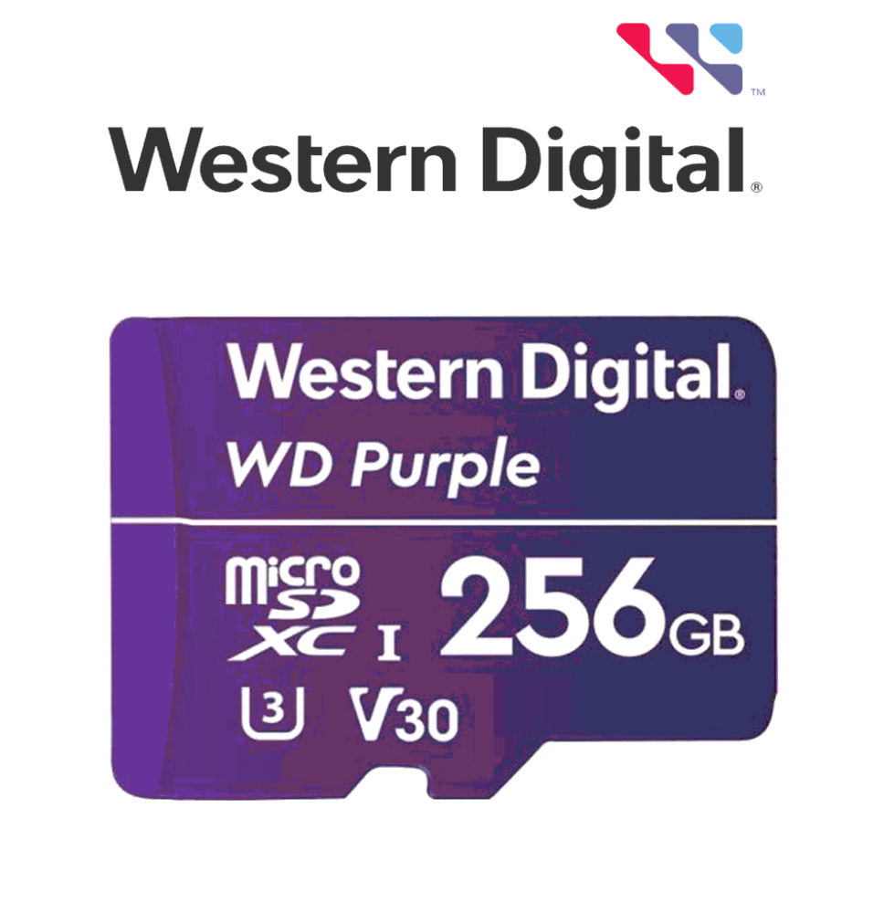 WESTERN DIGITAL WDD256G1P0C MicroSD 256GB / MICRO SDXC PURPLE SC QD101 VIDEOVIGILANCI